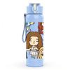 1PC Big Family Girl Cartoon Group 750ml Color Plastic Sports Water Bottle Leakproof Flip Straw Lid Suitable for Sports Office Home Use