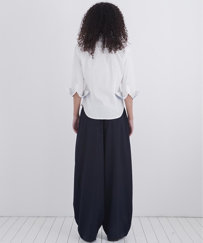 Soleubi Flap Stripe Slacks / Navy