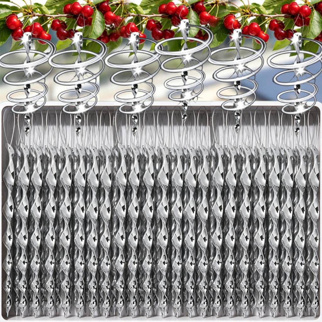 10-30PCS Anti Pigeon Bird Repeller Reflective Stick Scare Bird Wind Spiral Rotating Rod Garden Ornaments Birds Away Scarer