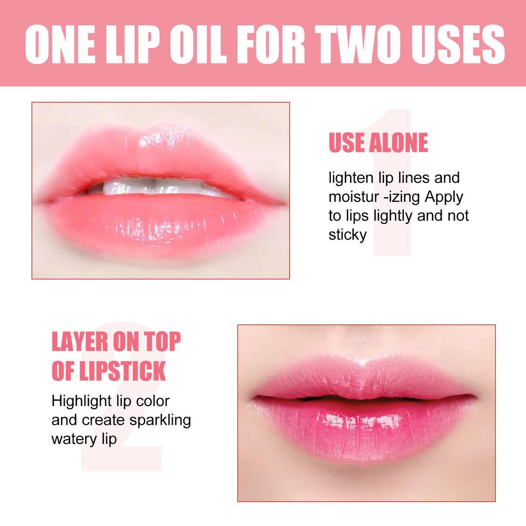 EELHOE Plumping Lip Glaze Lip Plumping Care Fade Lip Lines Hydrating Moisturizing Watery Glass Lip Gloss Oil