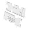 2Pcs Patch‑Work Ruler Mini Household Sewing Machine Template Clothing Measure Draw Stitch