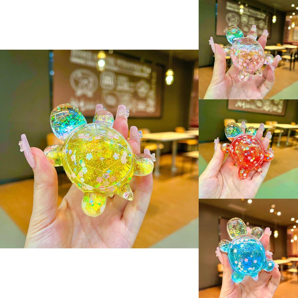 Colorful Large Glow In The Dark Glittering Turtle Figurine Perfect For Unique Gift Occasions