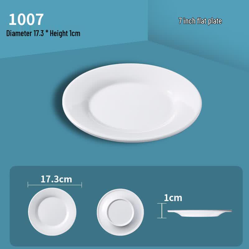 Devich A5 Food Grade Melamine White Round Dinner Plates