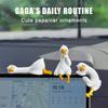 Resin Cartoon Animal Decor For Desk Car Dashboard TV Monitor Gift Idea Cute 3D Duck Figurine Mini Resin Duck Ornament Playful