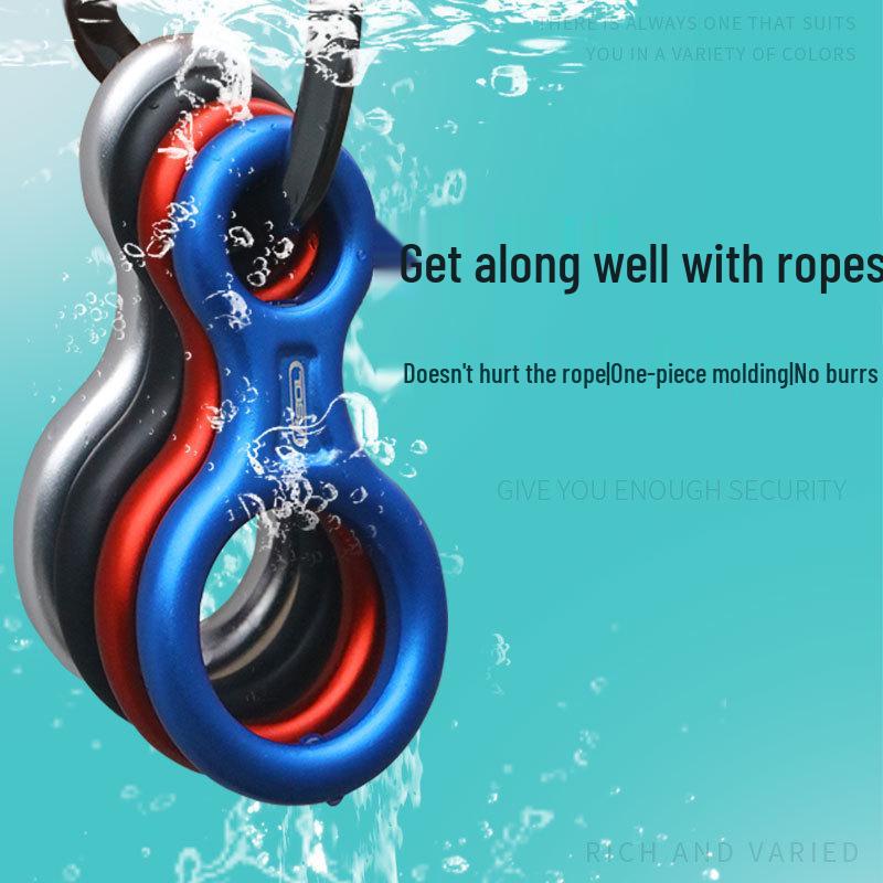 Aluminum Alloy Figure 8 Descender Belay Device - Lightweight & Durable for Fast Outdoor Descent