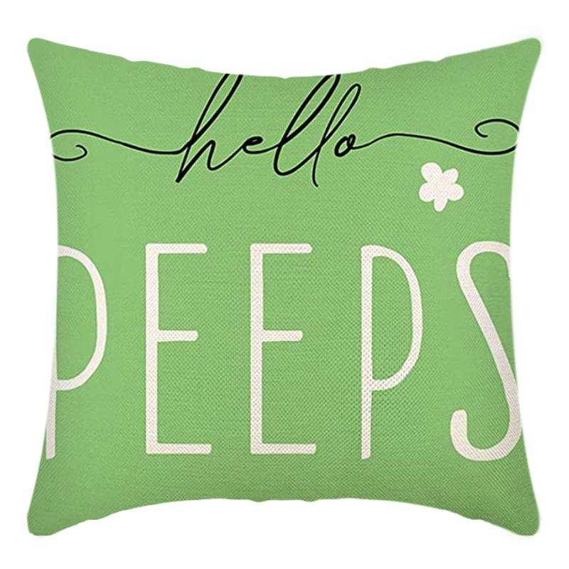 

Easter Pillowcase Short Plush Digital Print Holiday Sofa Cushion Cover Easter Egg Bunny Car Cushion Pillowcase Single side 45x45cm