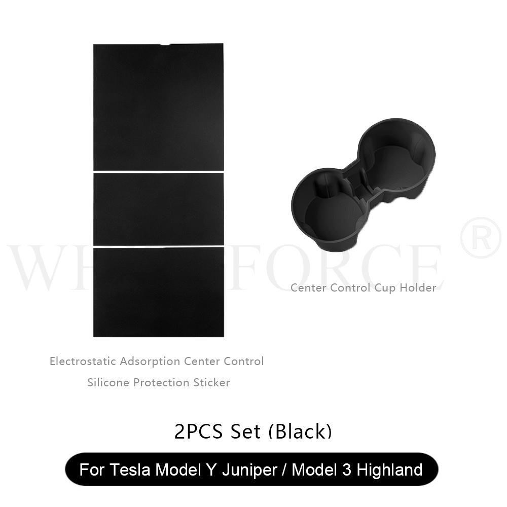 For Tesla Model Y Juniper Central Control Panel Electrostatic Adsorption Sticker Model 3 Highland Console Protect Silicone Cover