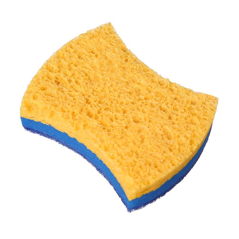 Three-Layer Wood Pulp Cotton Sponge - Double-Sided, Quick-Drying Dishwashing Sponge