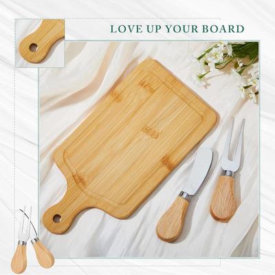 Luxury Charcuterie Board Set Wooden Cheese Tray with Cutlery & Thank You Card Housewarming Wedding Christmas Gift for Family