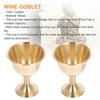 Retro Brass Temple Chalice Elegant Goblet for Ceremony Buddhist Decoration Solemn Grand Household Cups Luxury Brass Goblet