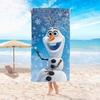 Princess Style Cartoon Printed Microfiber Beach Towel Soft Water Absorbent Bath Towel For Girls