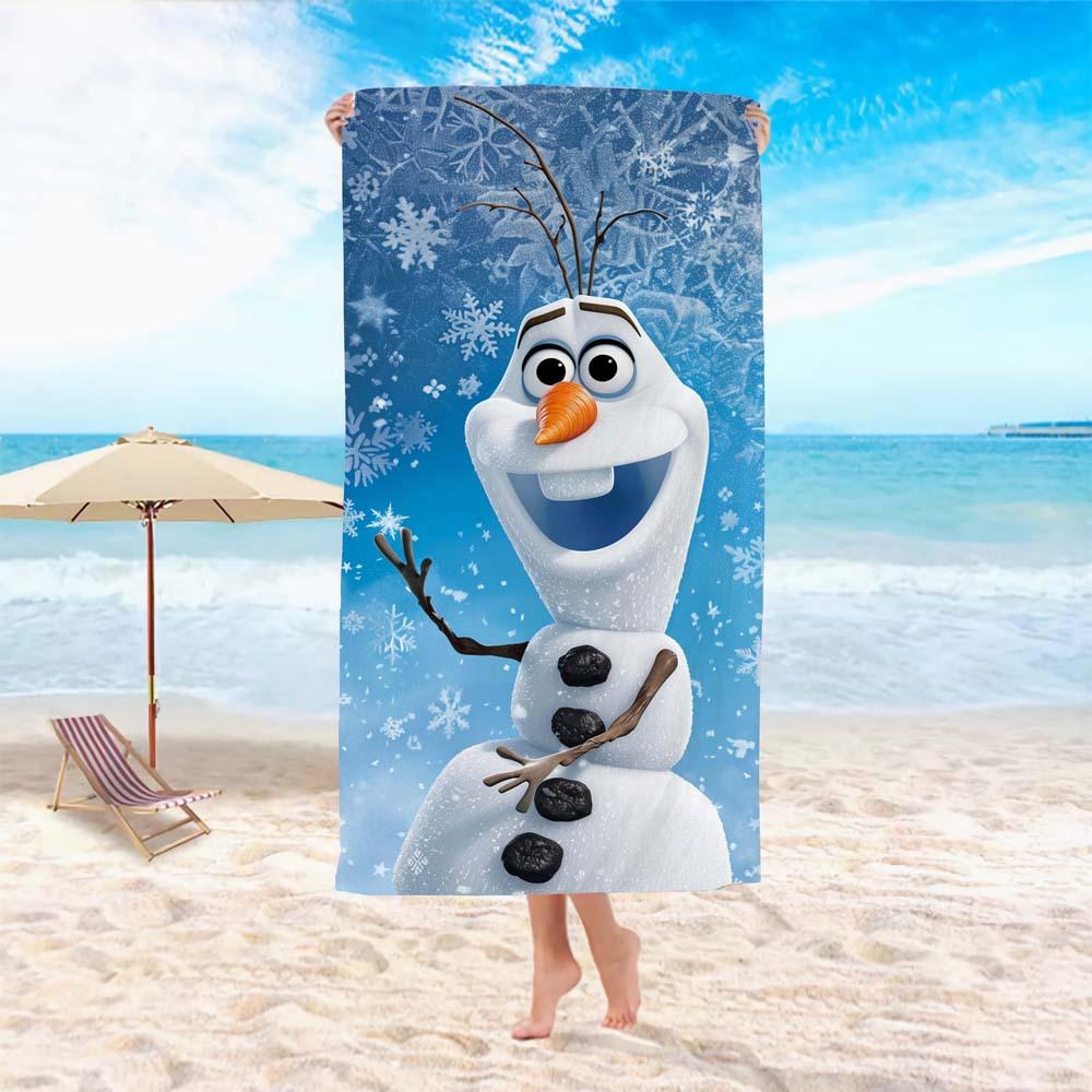 Princess Style Cartoon Printed Microfiber Beach Towel Soft Water Absorbent Bath Towel For Girls