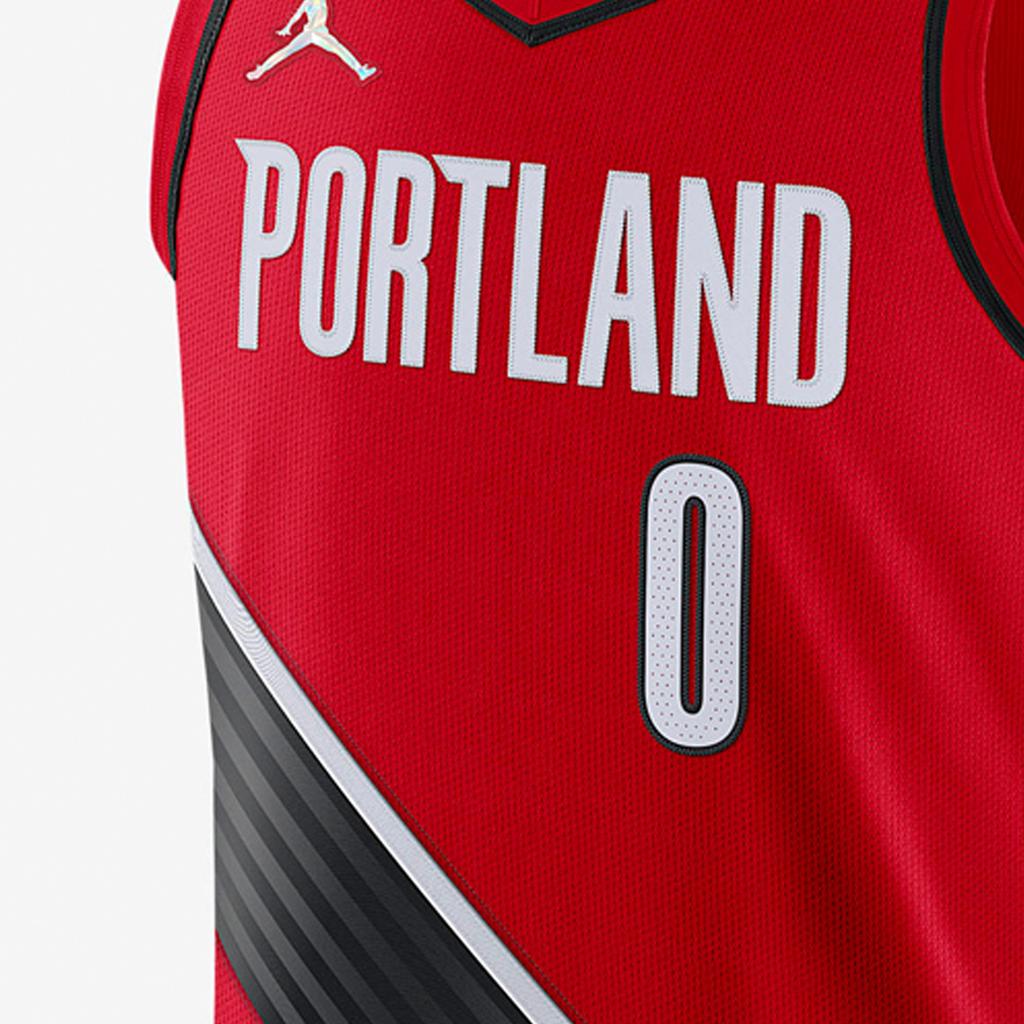 Jordan NBA Team Print Jersey Tank Top Player Edition 2022-2023 Season Trail Blazers Damian Lillard No. 0 Unisex Tank Top Red DB3495-657