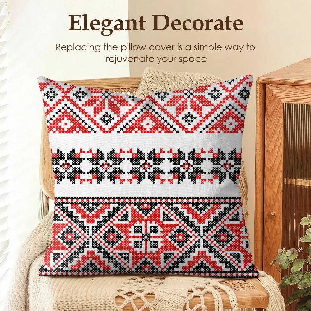 Russian Shading Cushion Cover Natural Linen Organic Fabric DoubleSided Printing Sofa Home Decor Gift Pillow Case