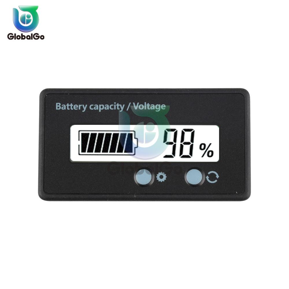 Lithium Battery Capacity Indicator 6-73V LCD Acid Lead Lithium Battery Capacity Indicator Voltmeter Voltage Tester