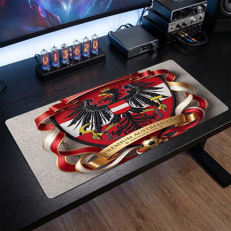 Austria Football Crest Mouse Pad, Extended Non Slip Rubber Desk Mat for Gaming Office Laptop Fan Gift