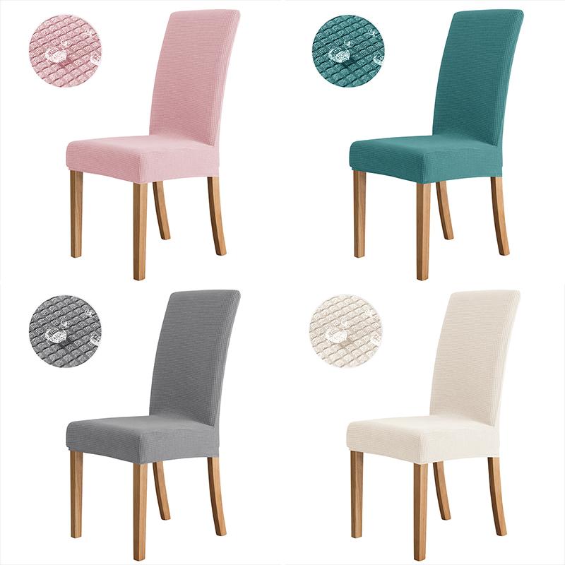 Waterproof Elastic Chair Cover For Dining Room Universal Kitchen Wedding Hotel Banquet Restaurant Anti-dirty Seat Chair Covers