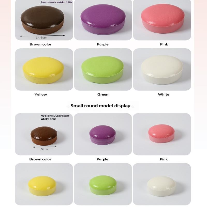 Color Soft Potato Pinch Toy Custard Bun Sticky Small Cake Slow Rebound Decompression Toy Party Gift