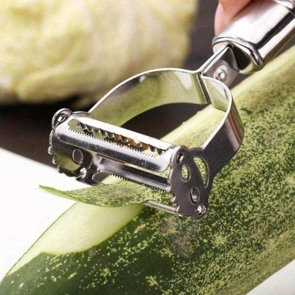 Stainless Steel Vegetable & Fruit Peeler - Multi-Function Grater for Potatoes, Cucumbers, Carrots - Essential Kitchen Gadget