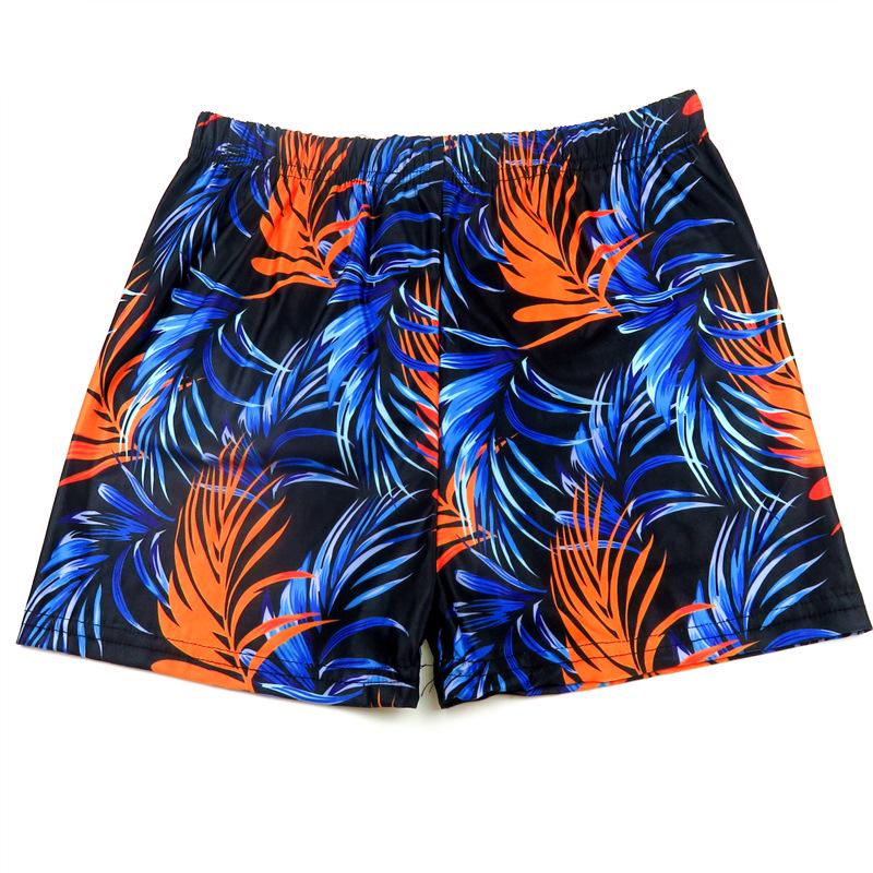 Men's Floral Swimming Trunks - Plus Size Anti-Embarrassment Flat Leg Boxers
