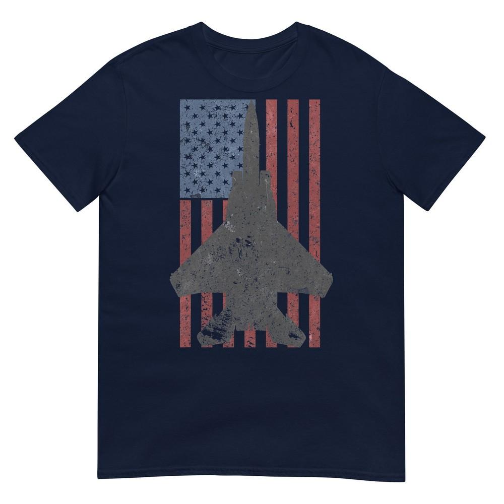 F15 Eagle Jet Fighter Vintage Color American Flag TShirt TShirt S