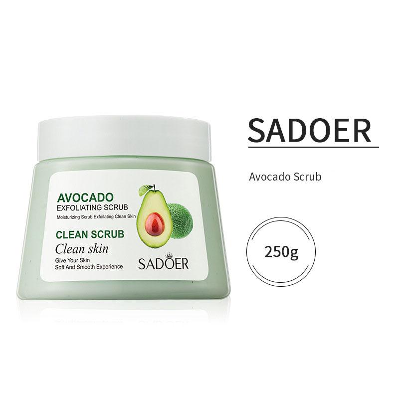SADOER Скраб с авокадо, малиной, кокосом, скраб для ухода за кожей avocado