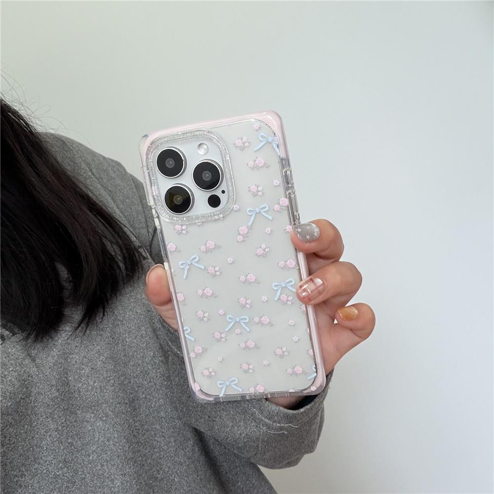 Heilendes Rosa Schleife Stoßfeste Handyhülle für iPhone 17Pro/16ProMax/15Pro