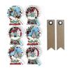 3D Christmas Stickers - GRAINE CREATIVE - Snowballs - 6 Stickers - 20 Kraft Labels - Multicolored