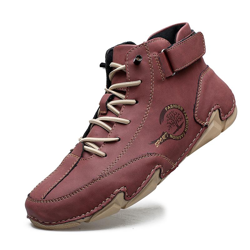 

High-top Boots Men Shoes Anti-slip Low-top Outdoor Sports Shoes Men Comfortable Soft Breathable Casual Sneakers Men Shoes 36 красный
