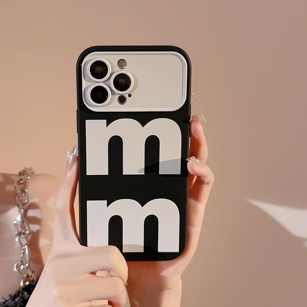 Niche Simple Letter M for IPhone17 for Apple 15 Mobile Phone Case 13Pro Max Personality 11 Trendy 16 Soft XR