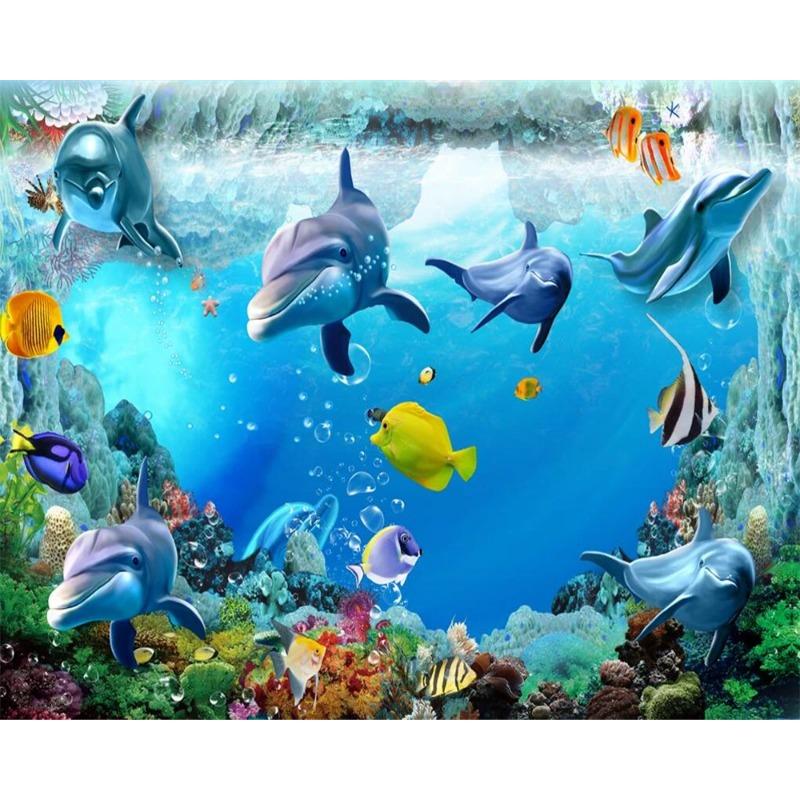 Modern 3d Wallpaper Underwater World 3d Wall Painting Children's Room Living Room Bedroom Wallpaper