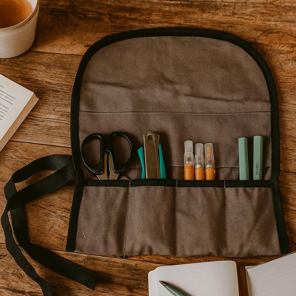 Oxford Cloth Multi Purpose Tool Bag Roll Up Design Heavy Duty Tool Storage Case Multiple Pockets Hanging Design Roll Up Tool Bag