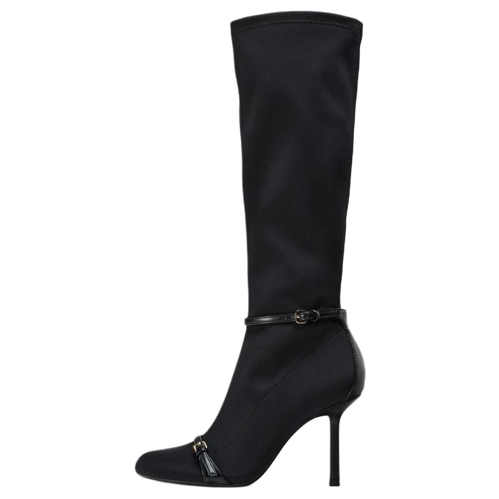 ZARA Elegant Vintage High Heels Knee-High Boots 8.5cm Women boots Black 13148410800
