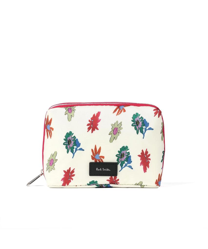 Flower print pouch