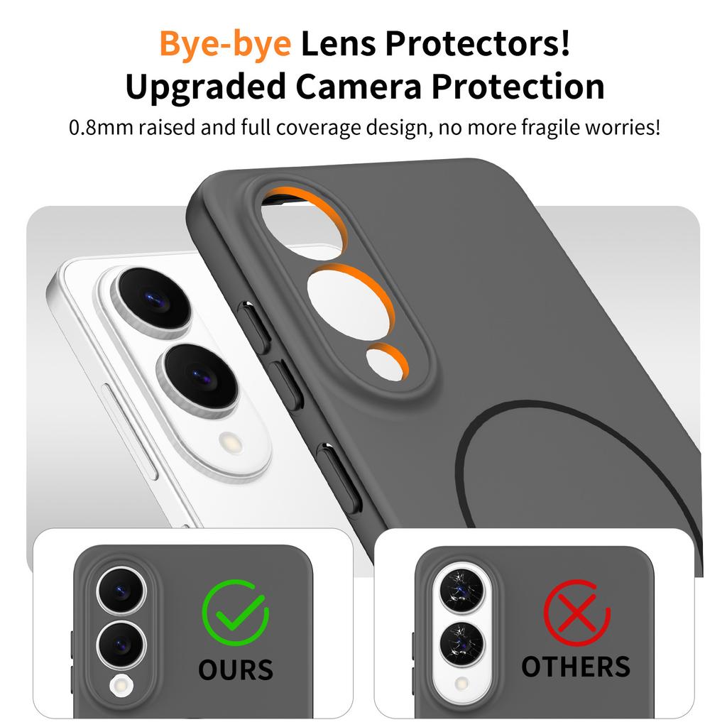 Applicable To Samsung S26ultra Matte Magnetic Mobile Phone Case with Lanyard Hole Anti-drop S25 Edge Fine Hole Protective Cover