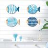 1SET New Nordic Bathroom Wall Decor Wooden Brand Coast Wooden Nautical Summer Bedroom Wall Decoration Wood Crafts