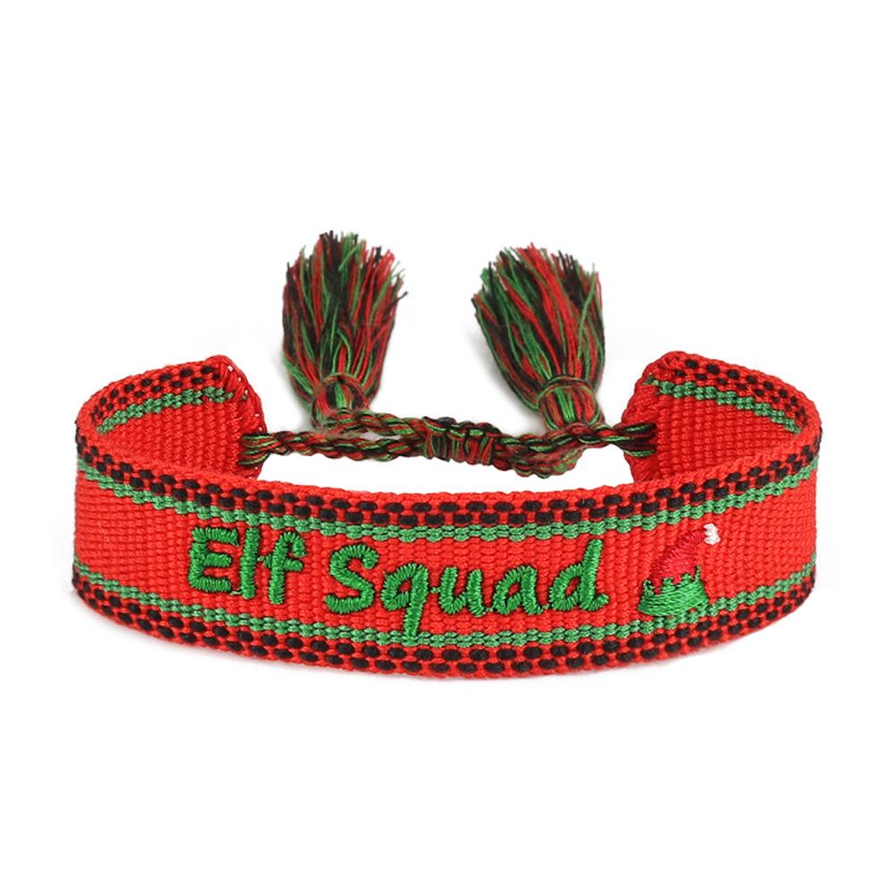 Christmas Tree Tassel Bracelet - Handwoven Creative Logo Design