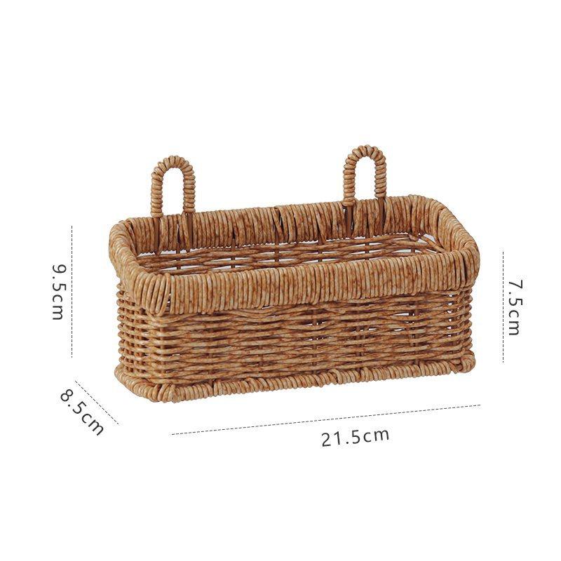 

Настенная корзина для хранения имбиря и чеснока, пластиковая плетеная корзина для подвешивания растений, кухонная корзина для хранения, ротанговая корзина