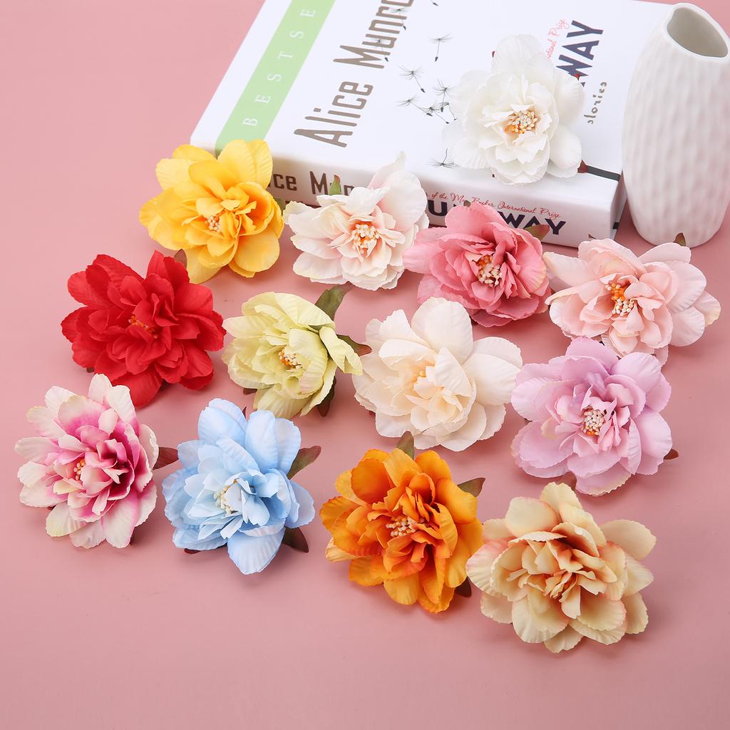 5/10Pcs Rose Artificial Silk Flower Head For Home Room Decor Fake Flower DIY Valentine's Day Wedding Decoration Wreath Accessory