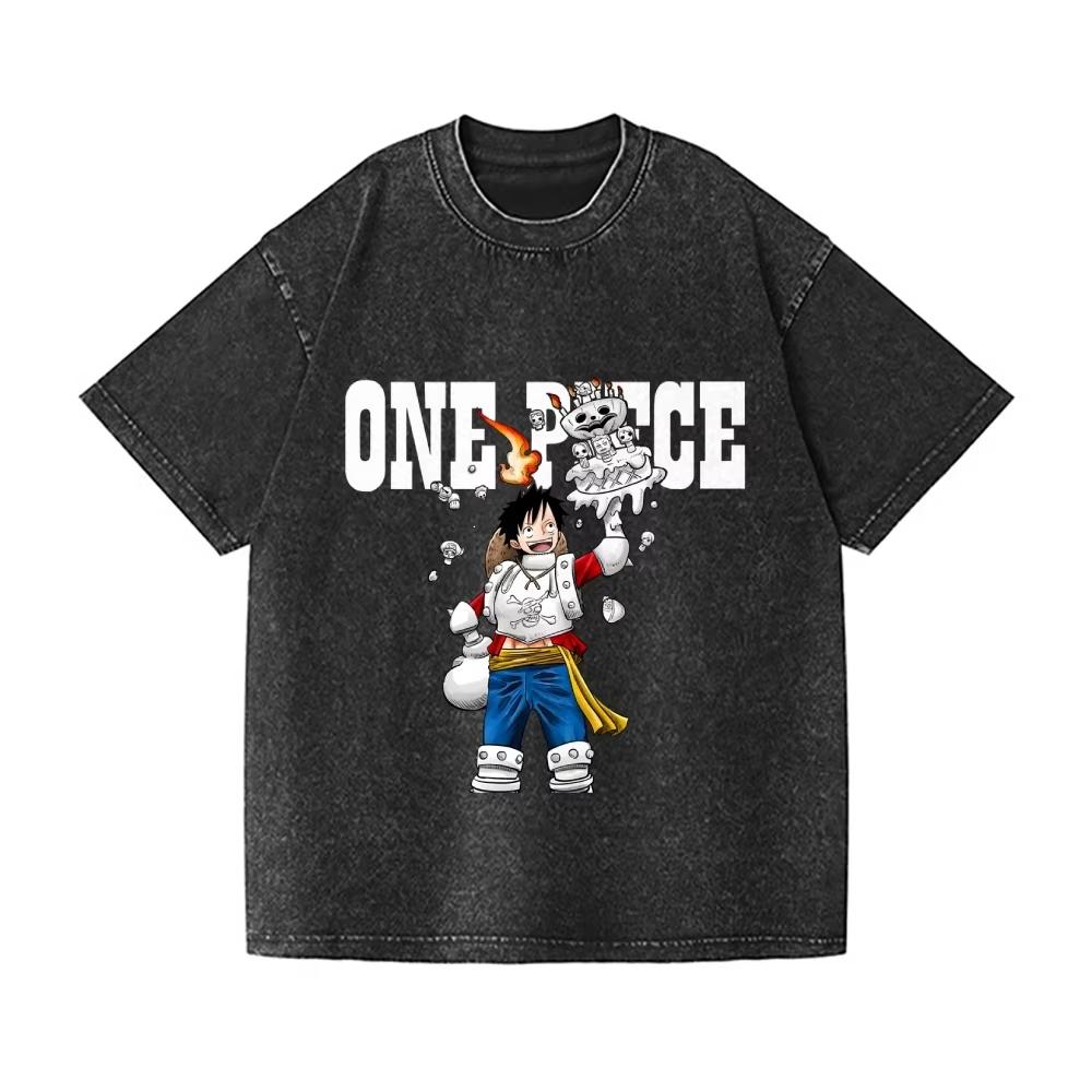 

Relaxing and Comfortable Vintage Washed Shirt Retro Grunge Graphic Attack on Titan New Cotton Summer Tshirt Men and Women M