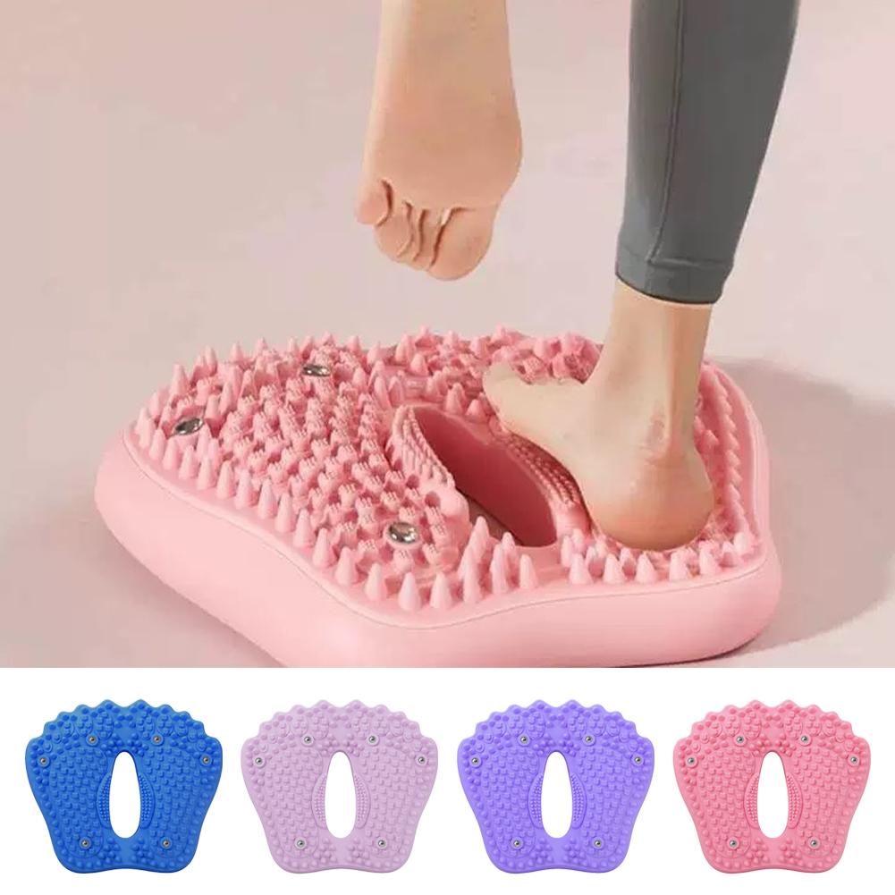 1 Adet Manyetik Masaj Ayak Matı Çok Fonksiyonlu Kaymaz Akupresür Panosu Ev Tipi Şişirilebilir Ayak Step Masaj Plakası