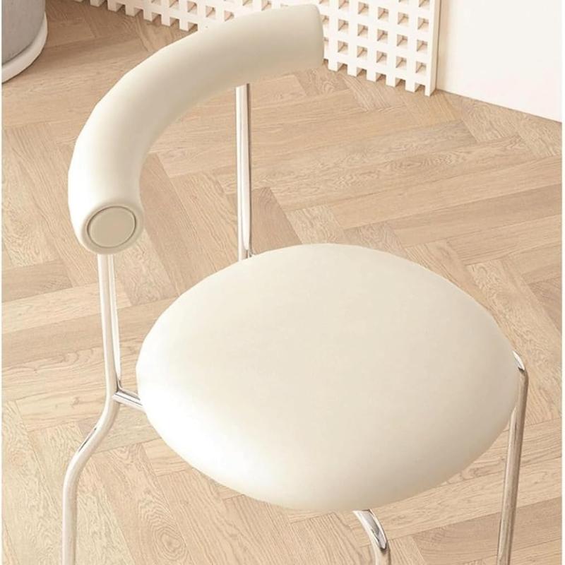 Dining Chairs Modern Living Room Dining Chair with Soft  Leather Cushion Seat and Metal Legs Kitchen Chairs Restaurant Chairs