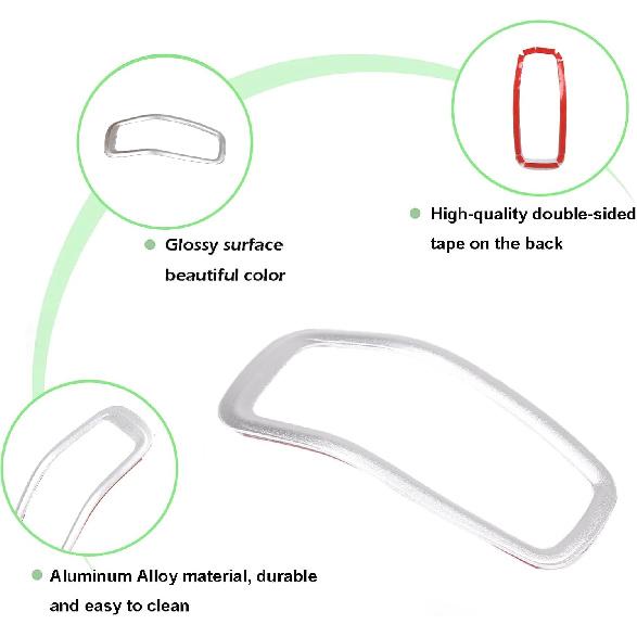 PIUGILH Gear Shift Knob Cover Compatible with Land Rover Defender 90 110 130 2020 2021 2022 2023, Car Center Gear Shift Cover Trim Accessories