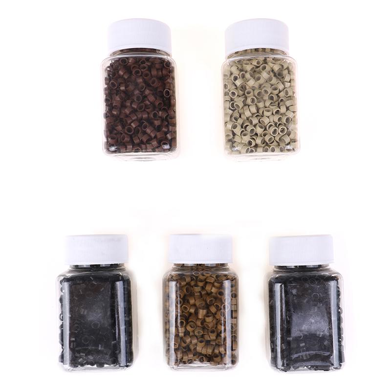 Micro Rings 4MM 1000Pcs Micro Beads Micro Bead Hair Plastic Ring/Links/Beads For Hair Extensions 5 Colors