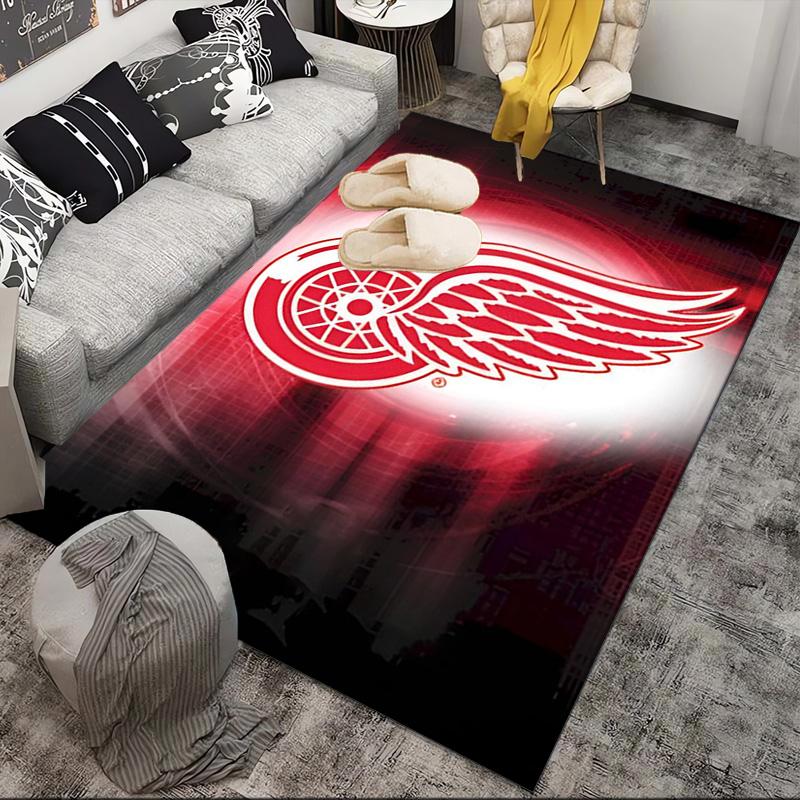 Red Wings Logo Area Rug Suitable for Indoor And Outdoor,Carpets for Kitchens, Homes, Offices, Living Rooms,Home Decor,Christmas Gift