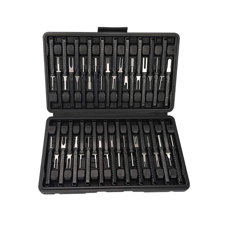 

Набор из 41 инструмента для снятия разъемов высокой производительности. Усовершенствования для эффективной работы по монтажу проводки в транспортных средствах и бытовых приборах чёрный