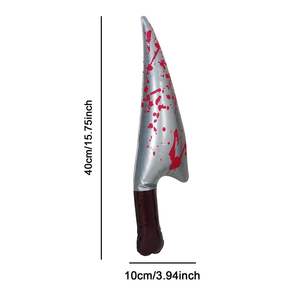 Inflatable Halloween Knife Prop Scary Sturdy Halloween Decoration Horror Prank Prop Fake for Cosplay Festival for Kids Adults