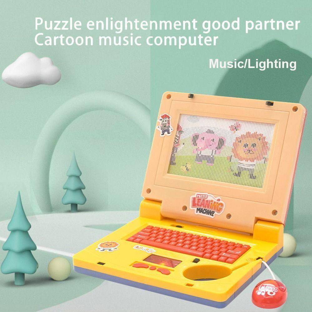 Plastic Toddler Educational Laptop LED Display Mini Simulation Notebook Children Use