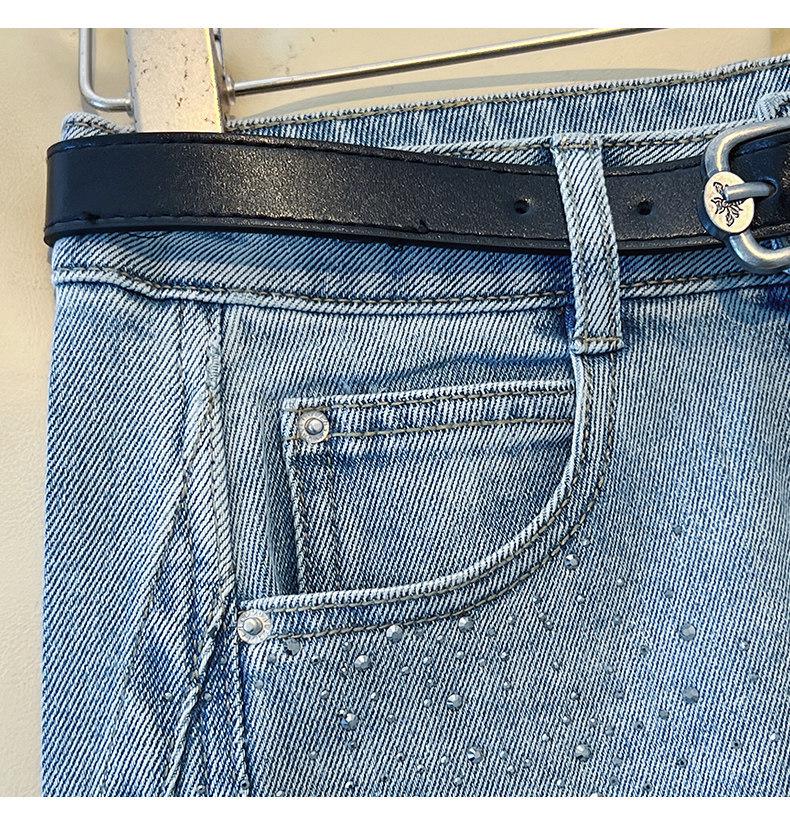 Spring 2026 Women's Retro Wide-Leg Rhinestone Jeans