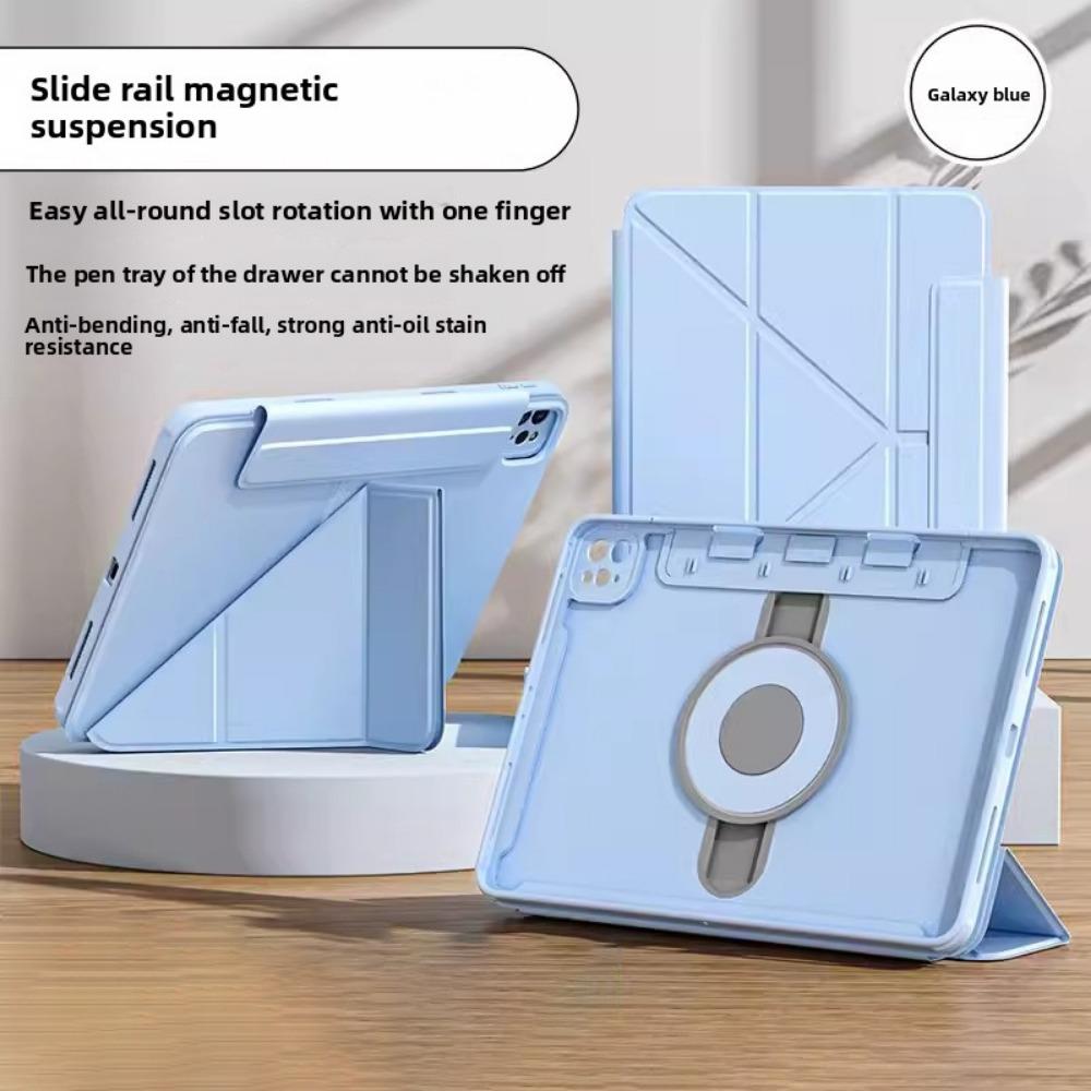 Magnetic Floating Slide for IPad Pro 11 Case Compatible with Air 5 4 Pencil Slot 10th Gen Protective Cover